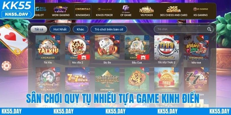 Sân chơi quy tụ nhiều tựa game kinh điển